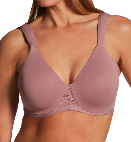 Women'S Bali DF4580 Smoothing Foam Underwire Bra with Comfort Bra (Smokey Purple Mauve 34C)