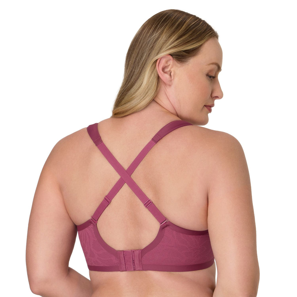 Women'S Bali DF4580 Smoothing Foam Underwire Bra with Comfort Bra (Smokey Purple Mauve 34C)