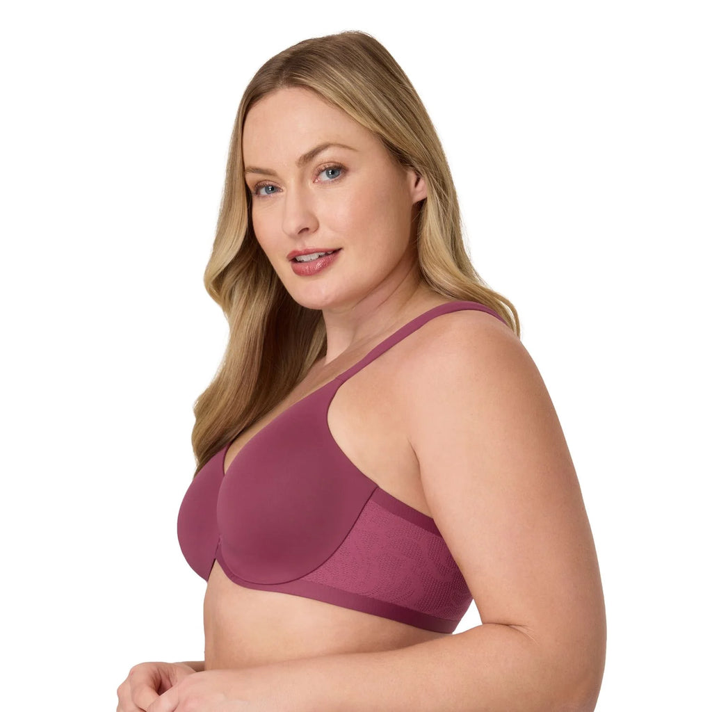 Women'S Bali DF4580 Smoothing Foam Underwire Bra with Comfort Bra (Smokey Purple Mauve 34C)