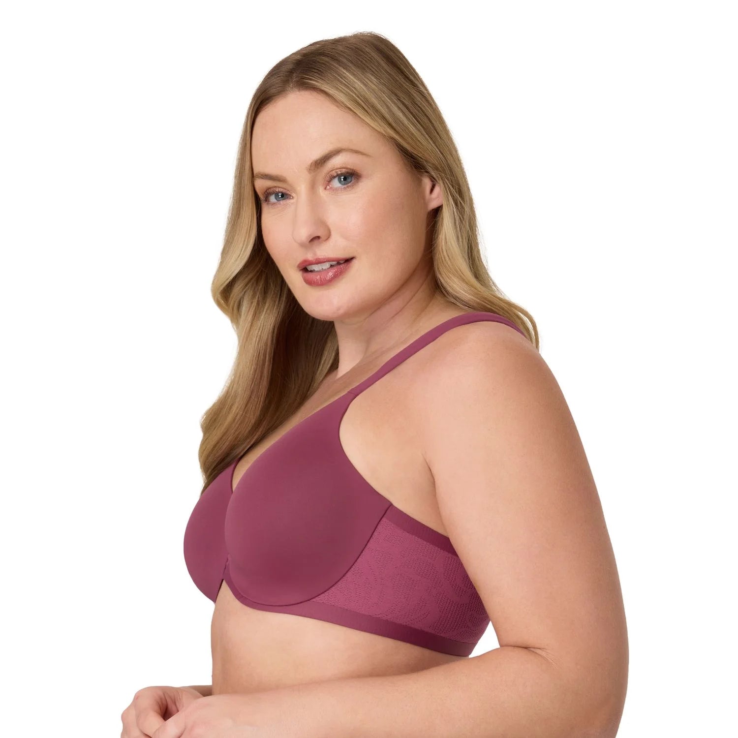 Women'S Bali DF4580 Smoothing Foam Underwire Bra with Comfort Bra (Smokey Purple Mauve 34C)