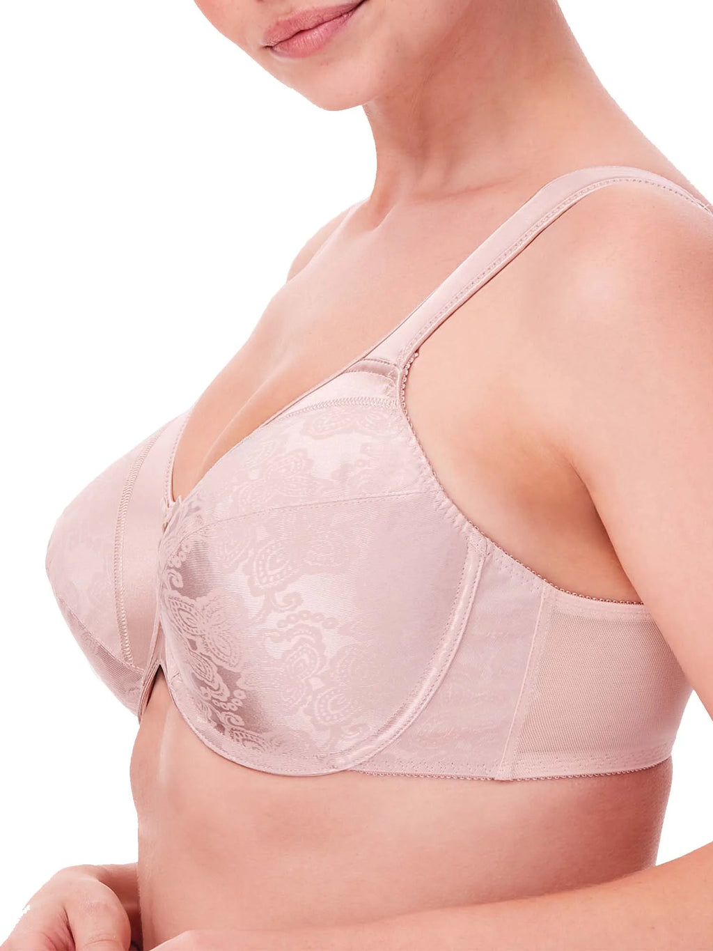 Women'S Bali 3562 Satin Tracings Minimizer Underwire Bra (Rosewood 38DD)
