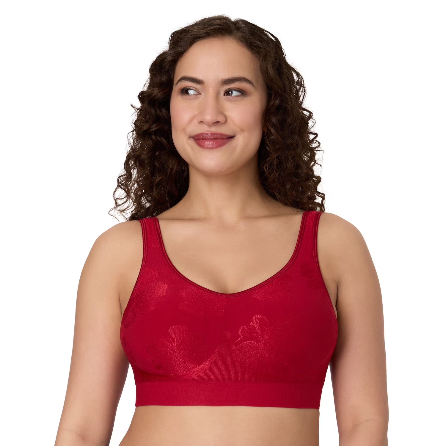 Bali Comfort Revolution Shaping Wireless Bra DF3488 Color: Rosy Red Tropic Size: X LARGE