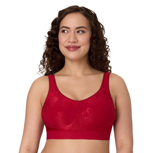 Bali Comfort Revolution Shaping Wireless Bra DF3488 Color: Rosy Red Tropic Size: X LARGE